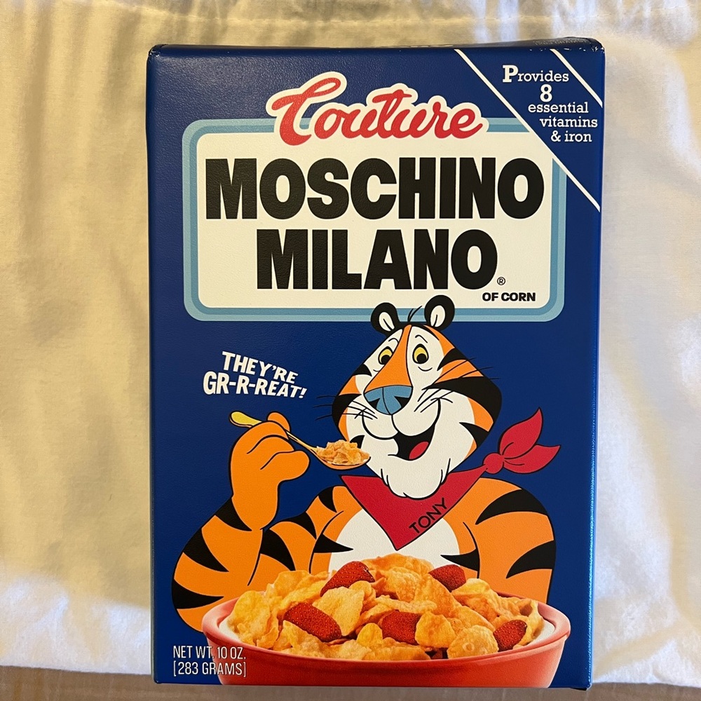 Moschino Cereal Box Hand Clutch- Year of the Tiger